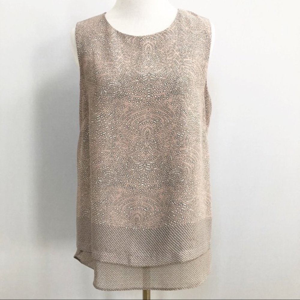 Rose & Olive dusty rose printed blouse top 731